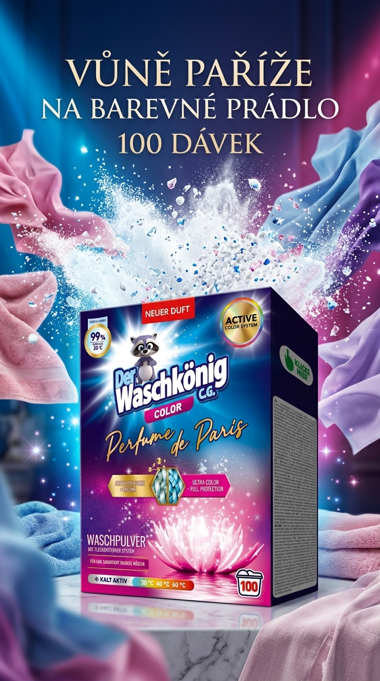 Waschkönig Perfume de Paris Color prací prášek 6 kg - lifestyle poster