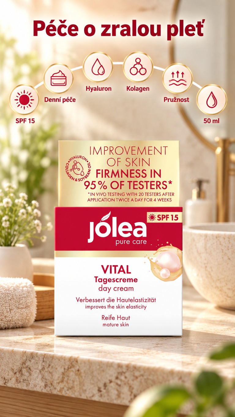 Jolea Vital denní krém pro zralou pleť se SPF 15 50 ml / 4311596040865 – mobilní infografika