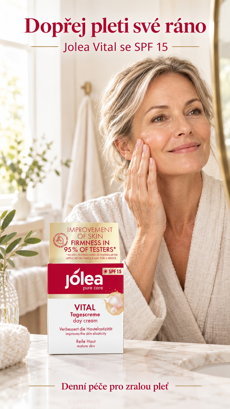 Jolea Vital denní krém pro zralou pleť se SPF 15 50 ml / 4311596040865 – ranní péče