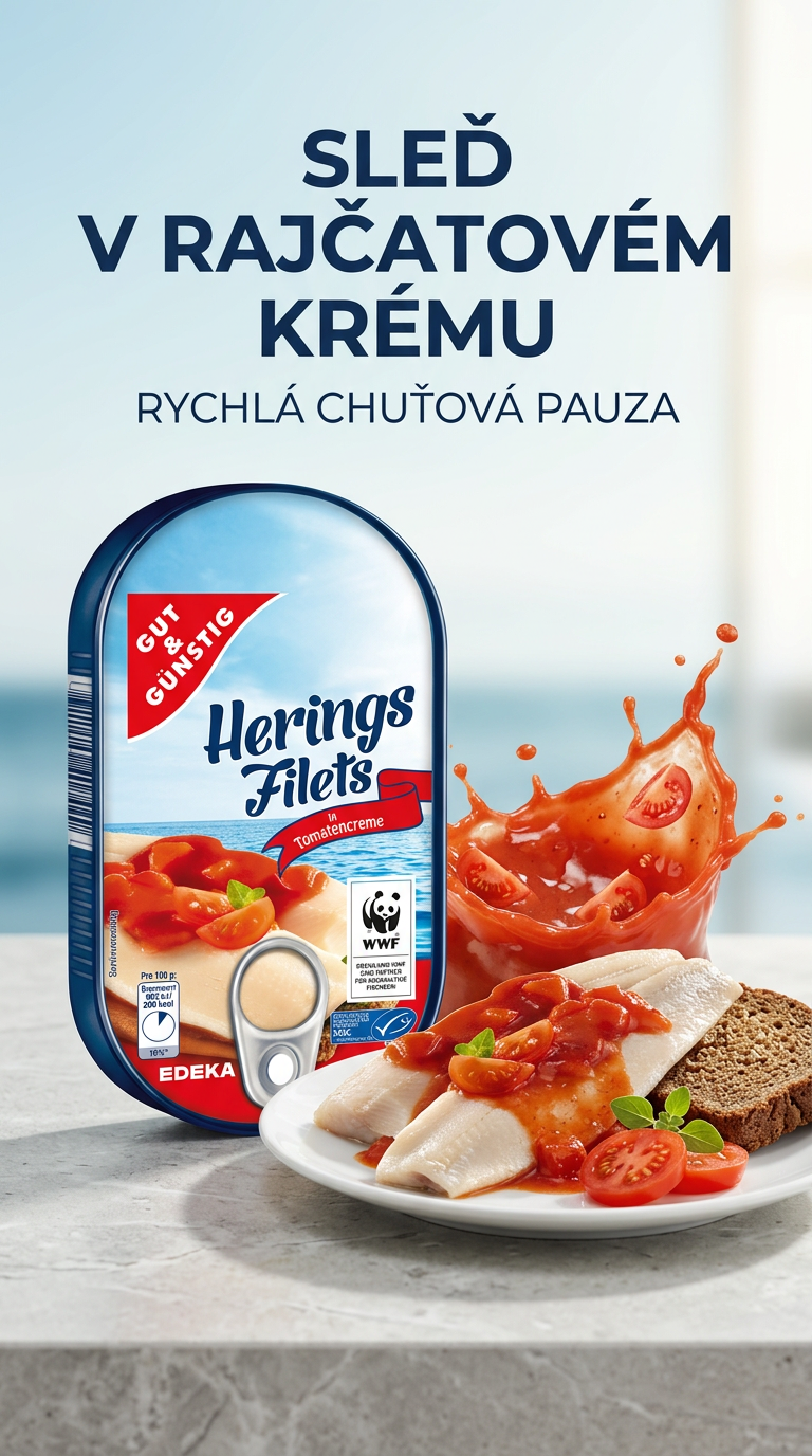 G&G sleďové filety v rajčatovém krému - servírovací inspirace