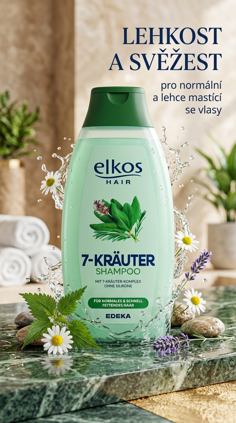 Elkos 7 bylin šampon - lifestyle poster