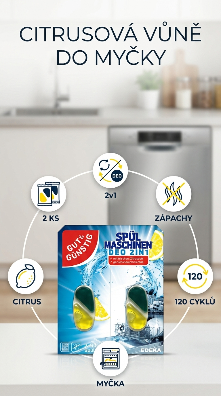 G&G osvěžovač do myčky - mobilní infografika