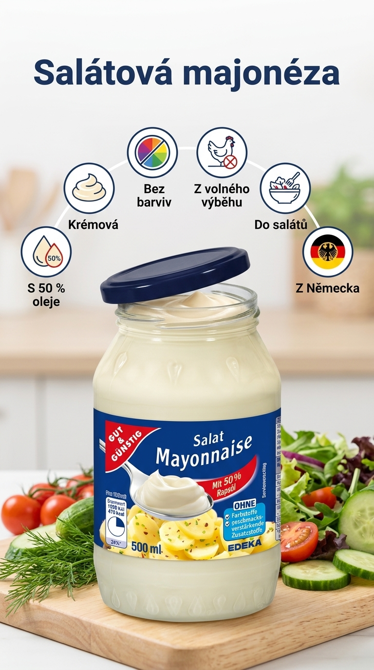 G&G Salátová majonéza 500 ml - mobilní infografika