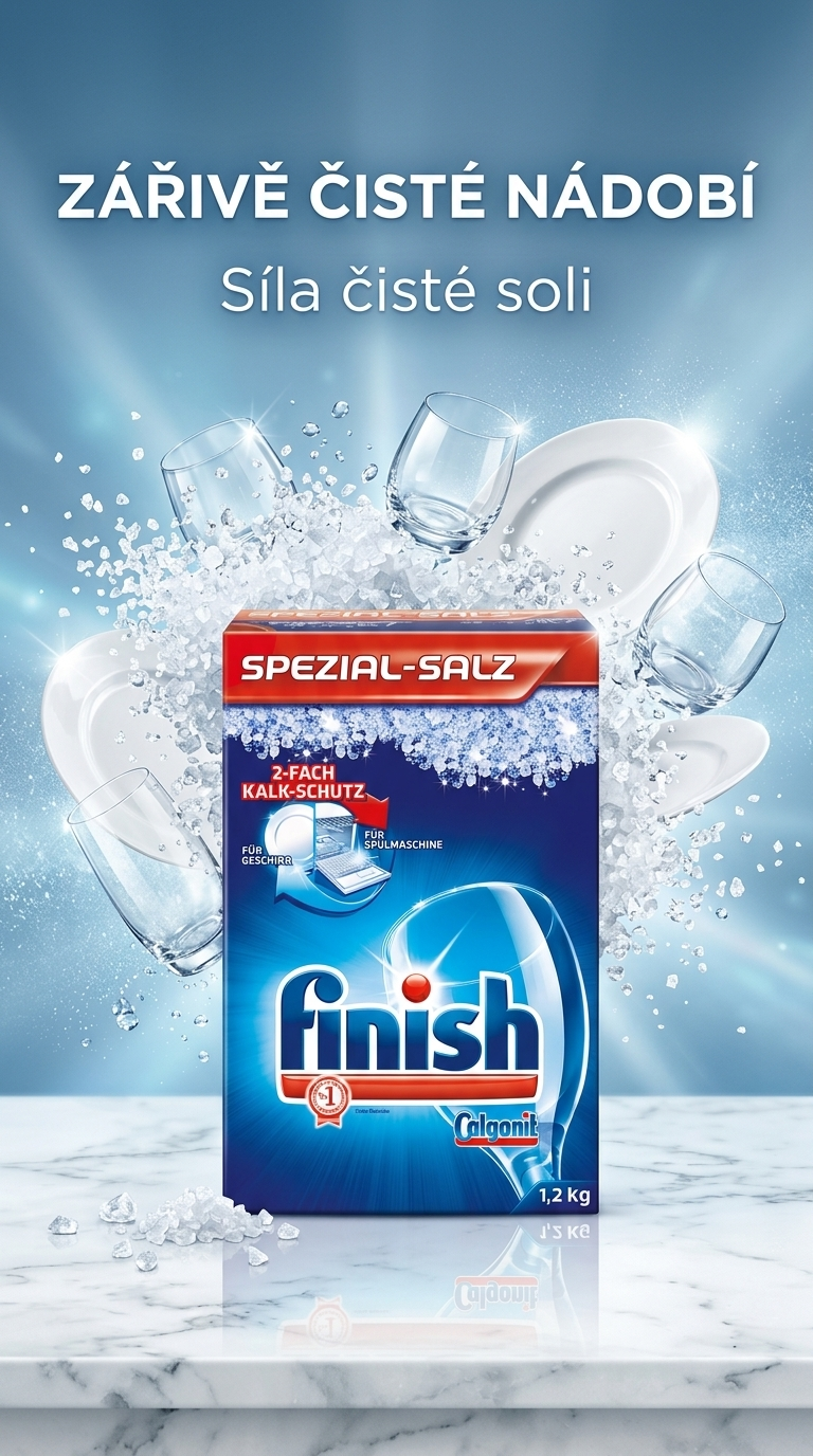 Finish sůl do myčky - zářivě čisté nádobí
