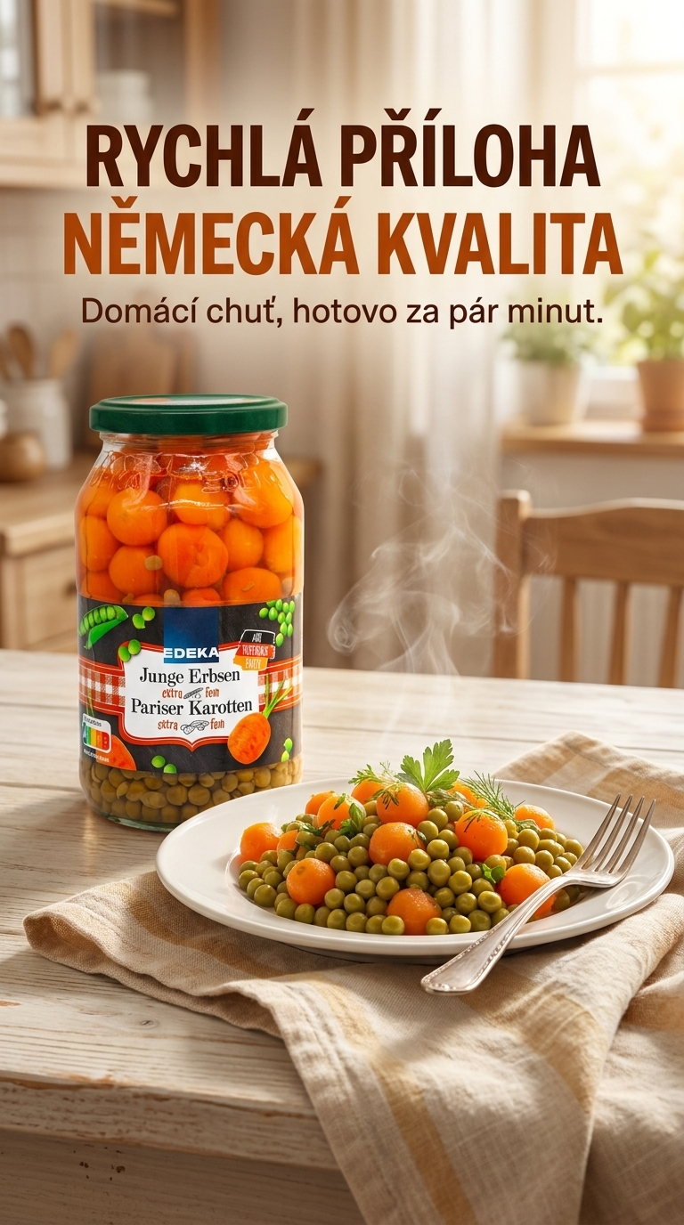 Edeka hrášek s pařížskou karotkou - lifestyle poster