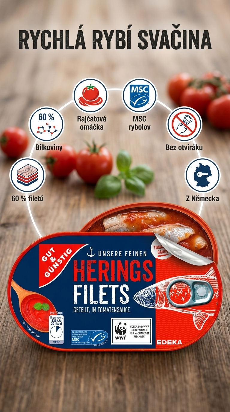 G&G Sleďové filety v rajčatové omáčce - mobilní infografika