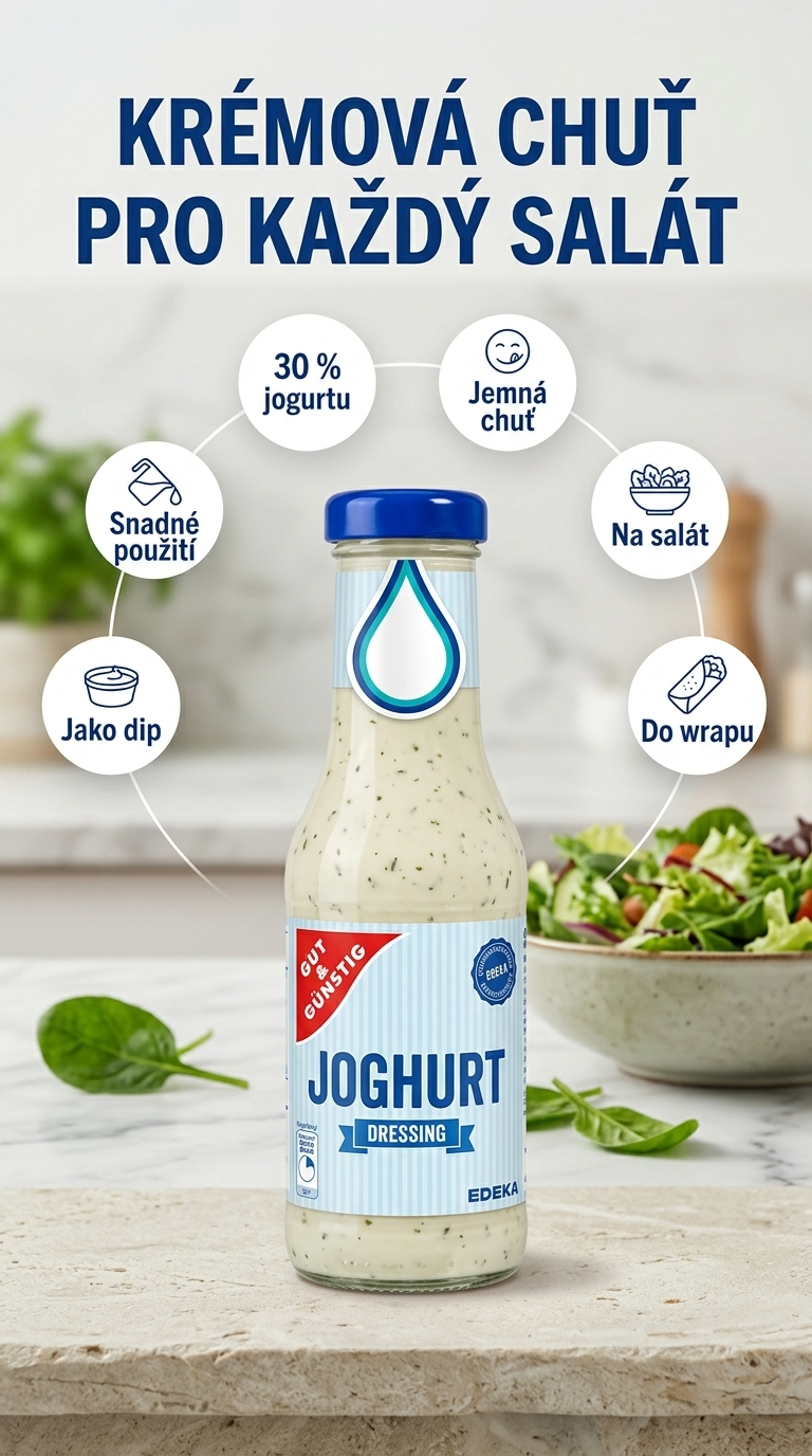 G&G Jogurtový dresink 500 ml - mobilní infografika