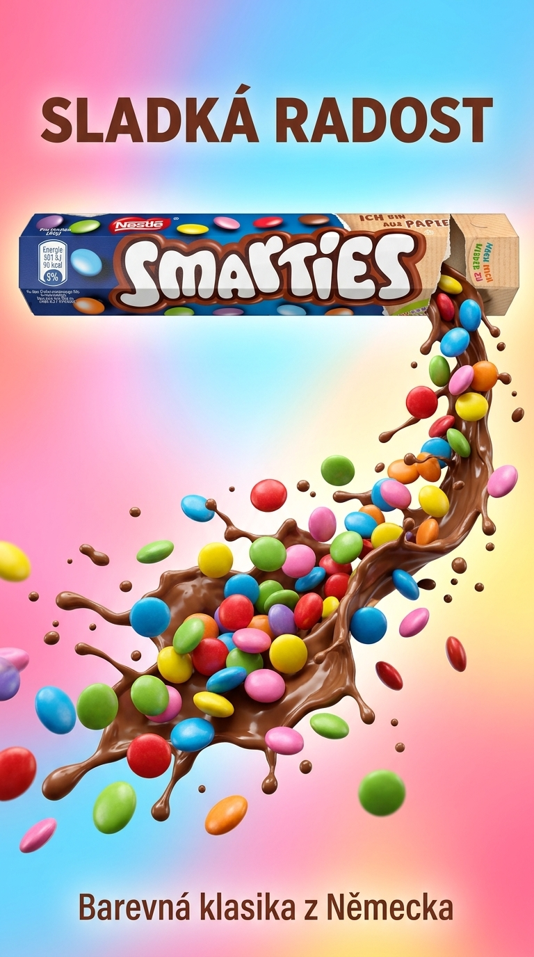 Nestlé Smarties lentilky 130g – lifestyle poster