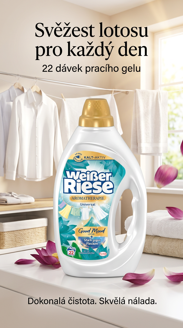 Weisser Riese Lotus gel - lifestyle poster