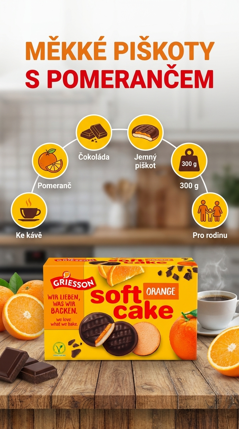 Griesson Soft Cake Orange - mobilní infografika
