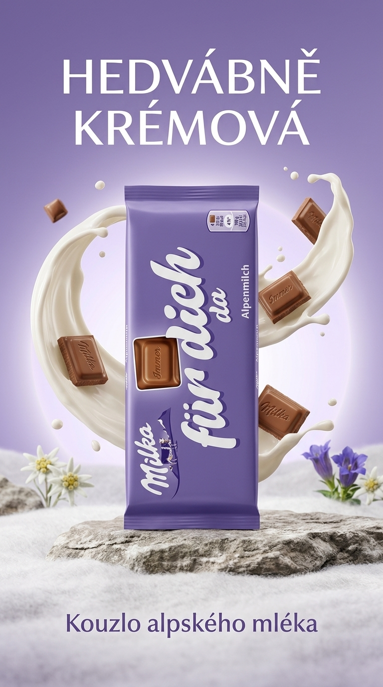 Milka čokoláda mléčná 90 g - lifestyle poster